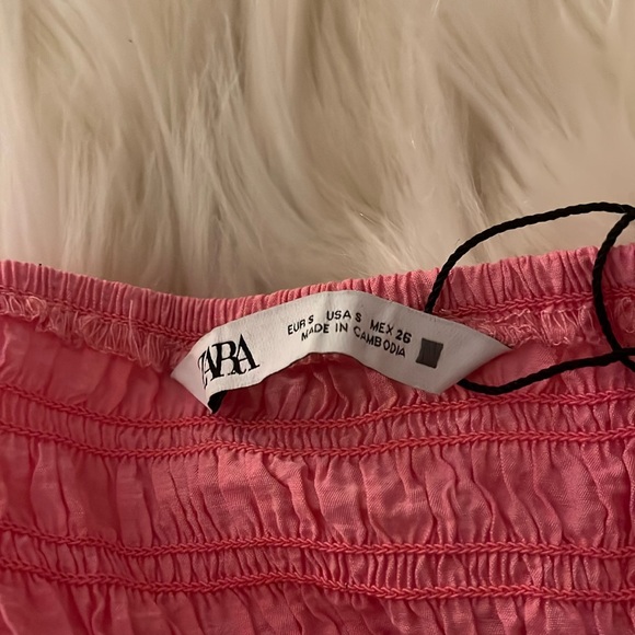 Pink Ruched Zara Halter Top Size M - Picture 2 of 2